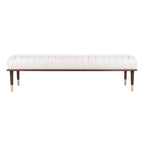 Banc rembourré avec pieds en bois - 160 cm (L) x 51 cm (P) x 46 cm (H)