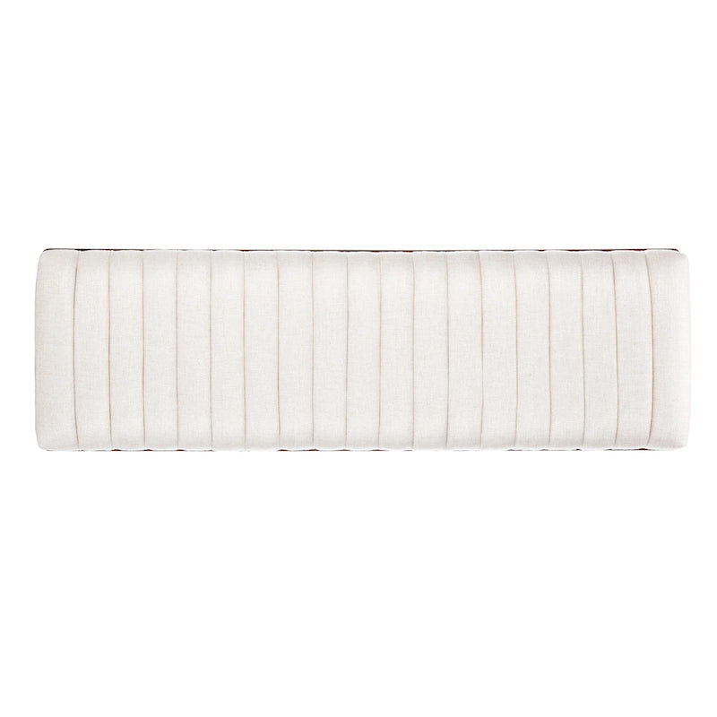 Banc rembourré avec pieds en bois - 160 cm (L) x 51 cm (P) x 46 cm (H)