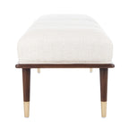 Banc rembourré avec pieds en bois - 160 cm (L) x 51 cm (P) x 46 cm (H)