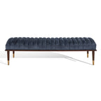 Banc rembourré avec pieds en bois - 160 cm (L) x 51 cm (P) x 46 cm (H)