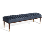 Banc rembourré avec pieds en bois - 160 cm (L) x 51 cm (P) x 46 cm (H)