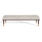 Banc rembourré avec pieds en bois - 160 cm (L) x 51 cm (P) x 46 cm (H)