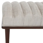 Banc rembourré avec pieds en bois - 160 cm (L) x 51 cm (P) x 46 cm (H)