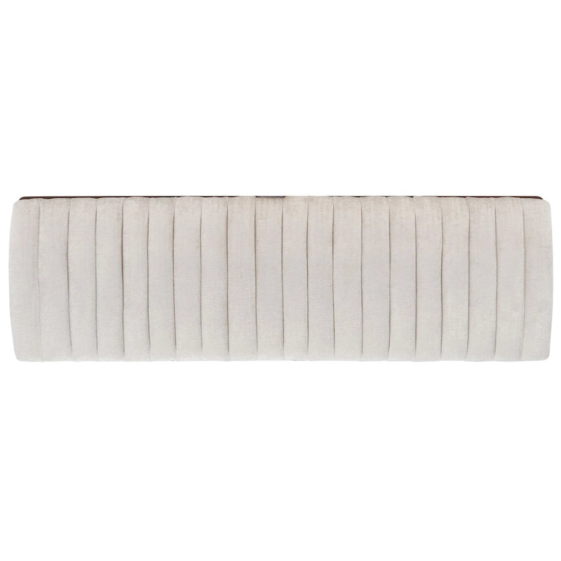Banc rembourré avec pieds en bois - 160 cm (L) x 51 cm (P) x 46 cm (H)