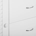 Meuble de rangement 47" avec tiroirs et portes à persiennes - Blanc