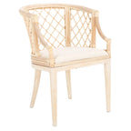 Fauteuil en rotin tressé avec coussin amovible