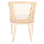Fauteuil en rotin tressé avec coussin amovible