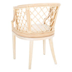 Fauteuil en rotin tressé avec coussin amovible