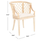 Fauteuil en rotin tressé avec coussin amovible