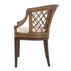 Fauteuil en rotin tressé avec coussin amovible