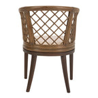Fauteuil en rotin tressé avec coussin amovible