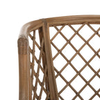 Fauteuil en rotin tressé avec coussin amovible