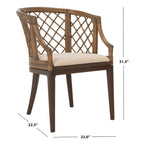 Fauteuil en rotin tressé avec coussin amovible