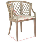 Fauteuil en rotin tressé avec coussin amovible