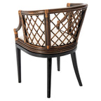 Fauteuil en rotin tressé avec coussin amovible