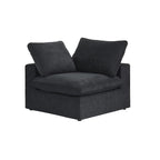Canapé d'angle modulable en V – Revêtement en lin, coussins déhoussables
