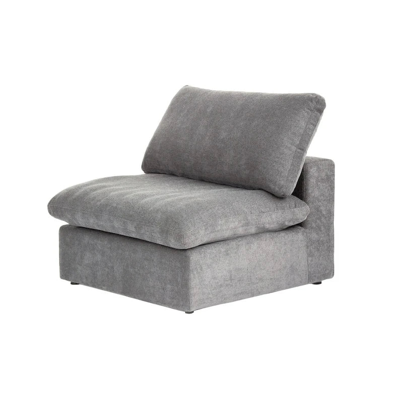 Canapé d'angle modulable en V – Revêtement en lin, coussins déhoussables