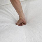 Canapé d'angle modulable en V – Revêtement en lin, coussins déhoussables