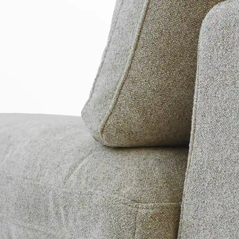 Canapé d'angle modulable en V – Revêtement en lin, coussins déhoussables