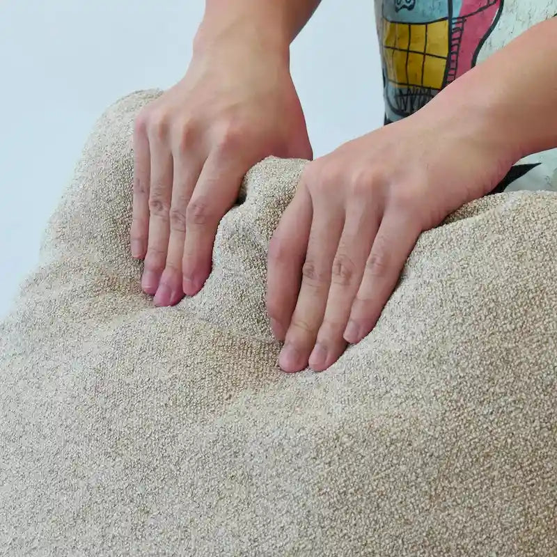 Canapé d'angle modulable en V – Revêtement en lin, coussins déhoussables