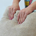 Canapé d'angle modulable en V – Revêtement en lin, coussins déhoussables