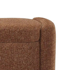 Banc de rangement en tissu chenille avec couvercle à charnière