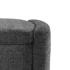 Banc de rangement en tissu chenille avec couvercle à charnière