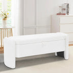 Banc de rangement en tissu chenille avec couvercle à charnière