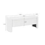 Banc de rangement en tissu chenille avec couvercle à charnière