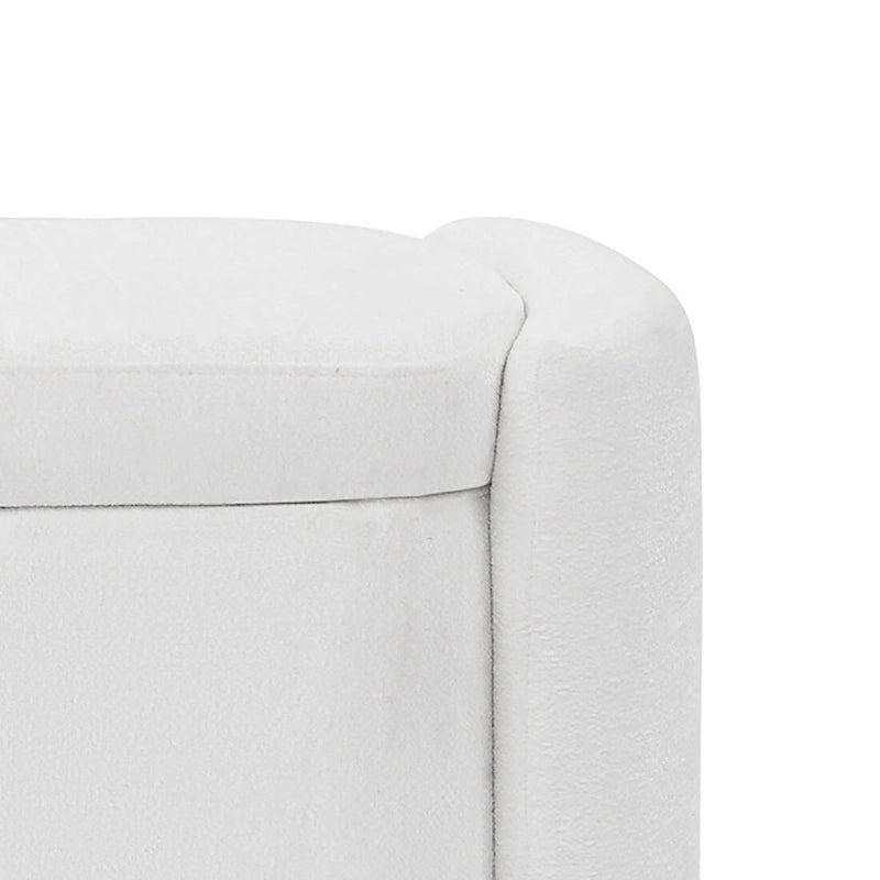 Banc de rangement en tissu chenille avec couvercle à charnière