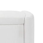 Banc de rangement en tissu chenille avec couvercle à charnière