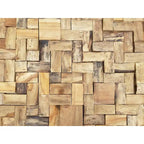 Table basse de 32 pouces en bois de teck recyclé