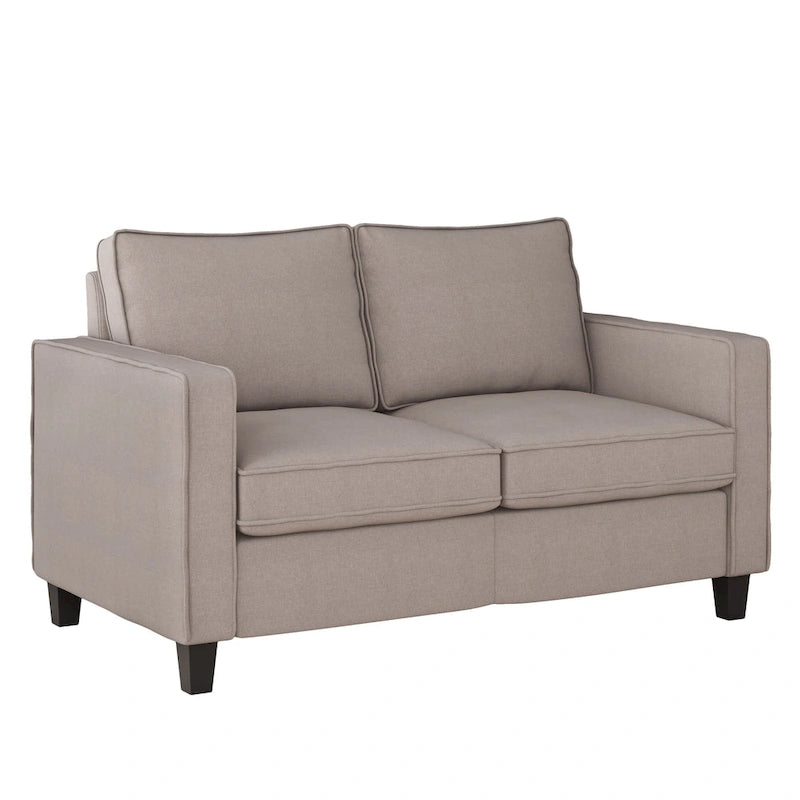 Canapé rembourré 2 places – Gris taupe