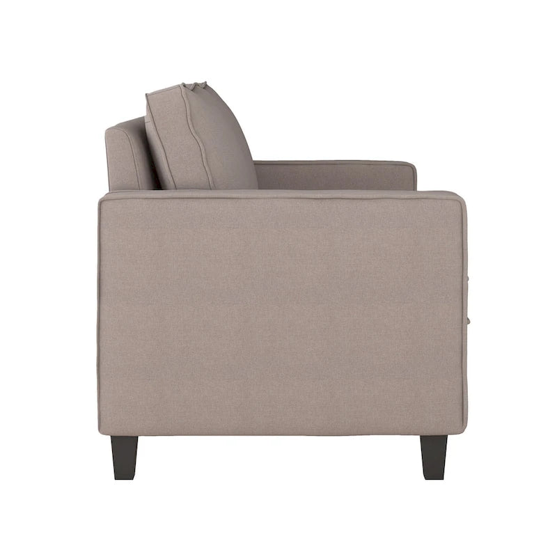 Canapé rembourré 2 places – Gris taupe