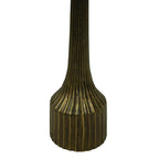 Table d'appoint — Piétement cannelé, Plateau carré, Finition laiton