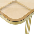 Ensemble de tables basses gigognes carrées 2-en-1 avec roulettes
