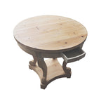 Table de salle à manger ronde de 32 po avec tiroirs de rangement