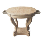 Table de salle à manger ronde de 32 po avec tiroirs de rangement